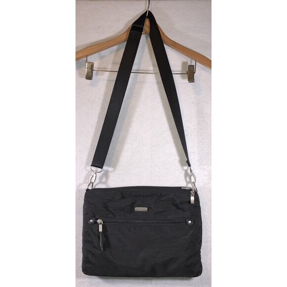 Baggallini Bag Black Multiple Compartments Credit Card Pockets Adjustable Strap - Picture 1 of 11